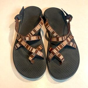 CHACO ZX/2 Classic Womens Sandals Brown & Pink Strappy Vibram Sole – Size 11